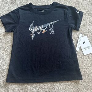 Nike Kids Black Tee with Graphic Accents